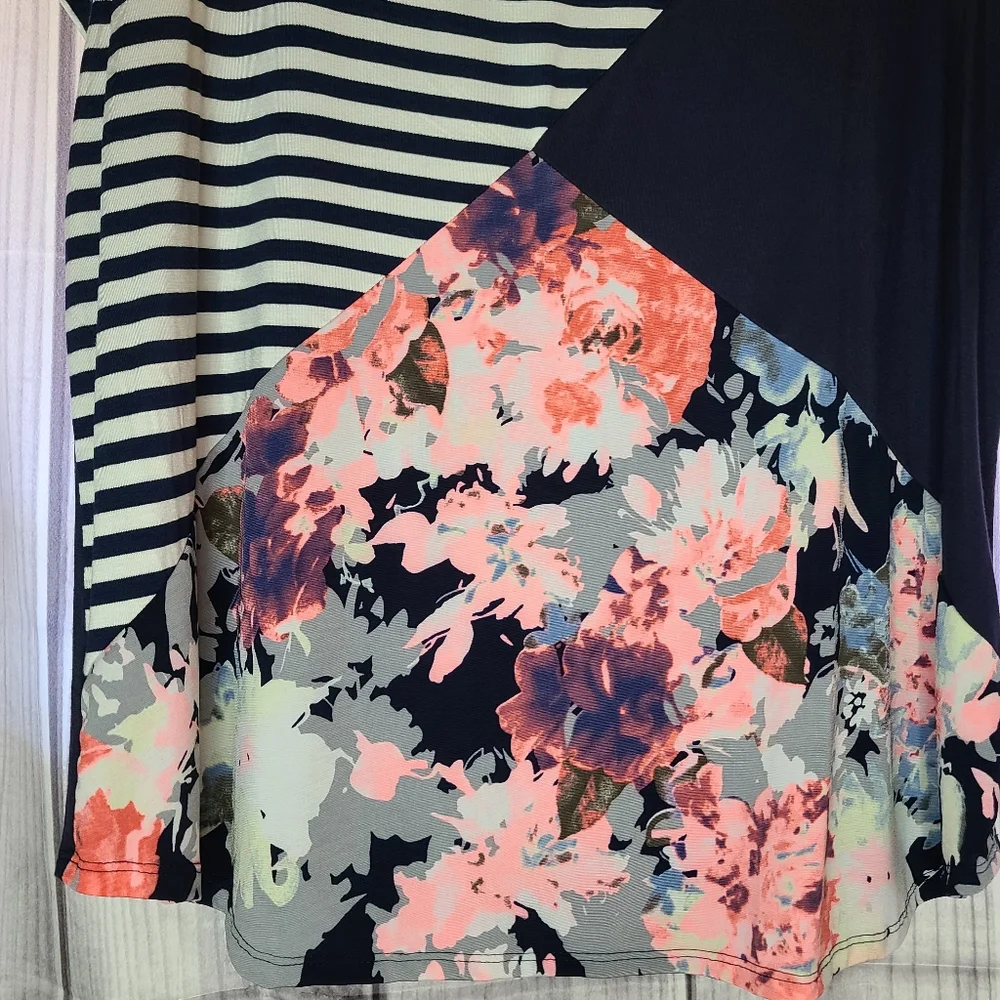 Mixed Pattern Top - Picture 2 of 3